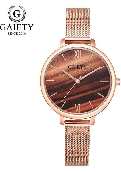 Kahverengi Gaiety Lüks 2 Pcs Set Izle Kadınlar Gül Altın Su Matkap Bilezik Izle Takı Bayanlar Kadın Saat Rahat Kuvars Saatı (Yurt Dışından)