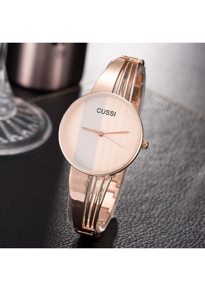 Gül Altın Cussı Üst Marka Bayan Izle Kuvars Kol Saati Lüks Bayanlar Bilezik Saatler Elbise Saatler Relogio Feminino Klasik Reloj Saat (Yurt Dışından) fırsatları