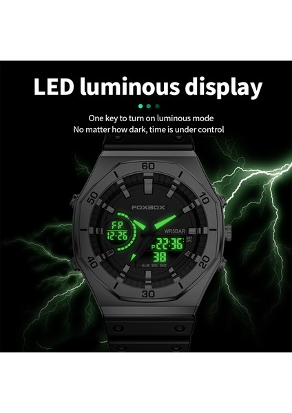 Tüm Siyah Lüks Üst Marka Lıge Dijital Spor Izle Erkekler Için 50 M Su Geçirmez Kronograf Çalar Saat Aydınlık Kuvars Kol Saati Adam (Yurt Dışından) fiyatları