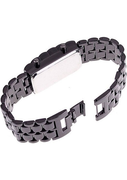 Siyah Metal Mavi Moda Siyah Tam Metal Dijital Lava Bilek Izle Erkekler Kırmızı/mavi LED Ekran Erkek Saatler Erkek Erkek Spor Yaratıcı Saat Için Hediyeler (Yurt Dışından) fırsatları