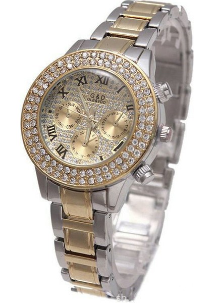 Altın Moda ve Eğlence Bayanlar Hediyelik Saat Gd Paslanmaz Çelik Bilezik Saat Takı Kuvars Izle Japon Hareketi Arasında (Yurt Dışından)