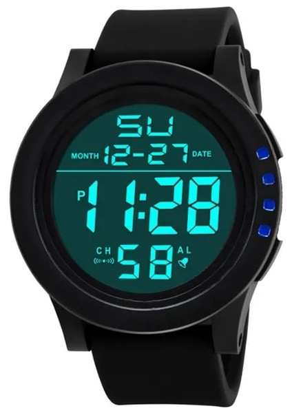 1-Mavi Erkekler Spor LED Saatler Üst Marka Erkekler Dijital Saat Çok Fonksiyonlu Kauçuk Adam Fitnes Atlet Zaman Işleyişi Elektronik Saat Reloj (Yurt Dışından)