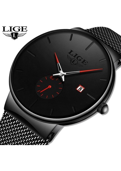 Siyah Kırmızı Lıge Kuvars Saat Spor Erkek Izle Üst Marka Lüks Ünlü Elbise Moda Saatler Erkek Unisex Ultra Ince Kol Saati Para Hombre (Yurt Dışından) fiyatları