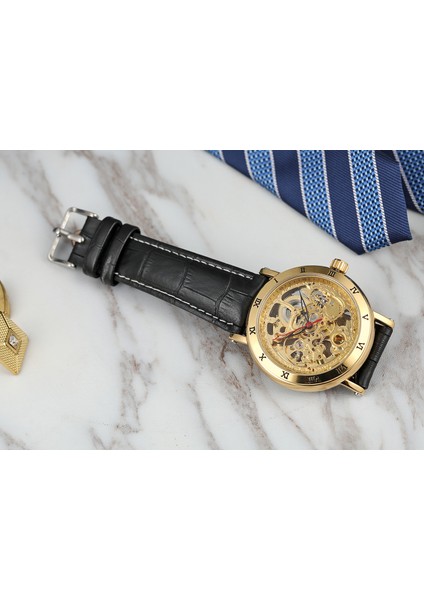 Gümüş 01 Forsınıng Erkek ve Kadın Mekanik Saat Basit Eğlence Tarzı Içi Boş Roma Ölçekli Mekanik Saat Kemer Izle Izle (Yurt Dışından) fırsatları