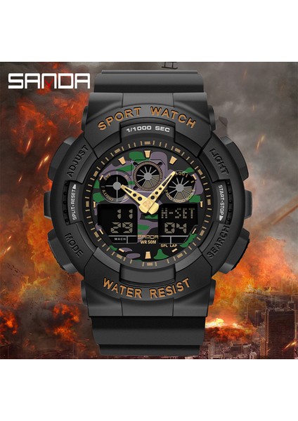 Beyaz Spor Izle Erkekler Lüks Çift Zamanlı Electrconi Saatler Kadın Kol Saati Moda Darbeye Dayanıklı Kronometre Askeri Spor Saati (Yurt Dışından) fiyatları