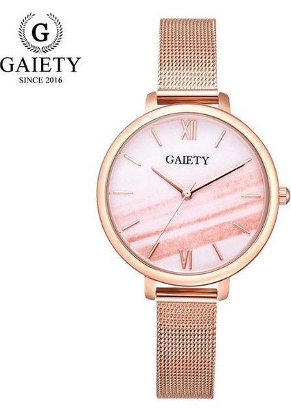 Sadece 1 Adet Izle Gaiety Lüks 2 Pcs Set Izle Kadınlar Gül Altın Su Matkap Bilezik Izle Takı Bayanlar Kadın Saat Rahat Kuvars Saatı (Yurt Dışından)