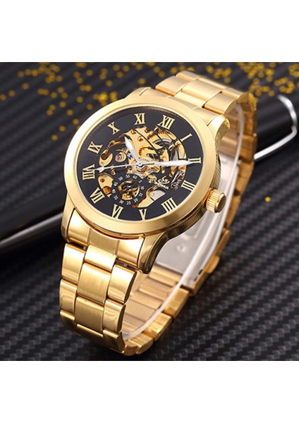 Altın Shenhua Erkek Saatler Vintage Klasik Otomatik Mekanik Izle Su Geçirmez Çelik Bant Erkek Kol Saati Reloj Hombre (Yurt Dışından) fiyatları
