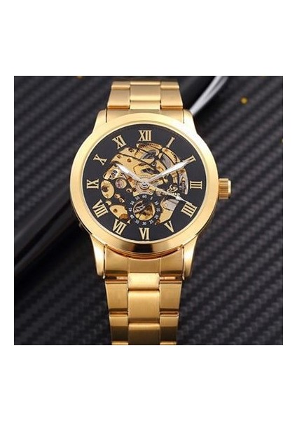 Altın Shenhua Erkek Saatler Vintage Klasik Otomatik Mekanik Izle Su Geçirmez Çelik Bant Erkek Kol Saati Reloj Hombre (Yurt Dışından) modelleri