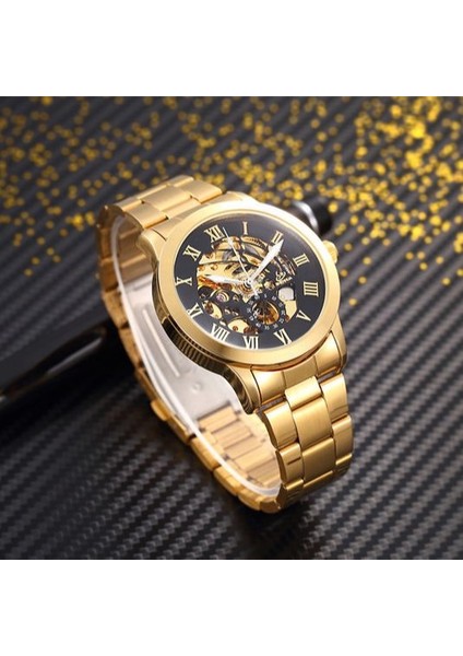 Altın Shenhua Erkek Saatler Vintage Klasik Otomatik Mekanik Izle Su Geçirmez Çelik Bant Erkek Kol Saati Reloj Hombre (Yurt Dışından) fırsatları