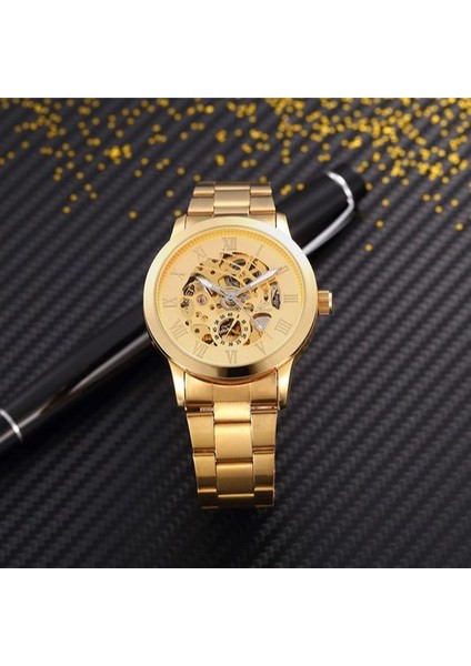 Altın Shenhua Erkek Saatler Vintage Klasik Otomatik Mekanik Izle Su Geçirmez Çelik Bant Erkek Kol Saati Reloj Hombre (Yurt Dışından) indirimleri