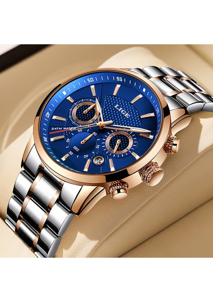 Gümüş Siyah S Yeni Saatler Chronograph Erkekler Için Orijinal Marka Izle Lüks Spor Su Geçirmez Kuvars Saat Paslanmaz Çelik Otomatik Tarih Reloj Hombre (Yurt Dışından) indirimleri