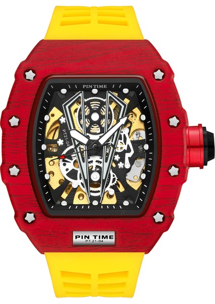 Stil 5 Pıntıme Mekanik Adam Saatler Klasik Rm Lüks Tasarım Otomatik Görünür Kol Saati 12 Renk Nedensel Erkek Izle Kauçuk Kayış Kemer (Yurt Dışından)