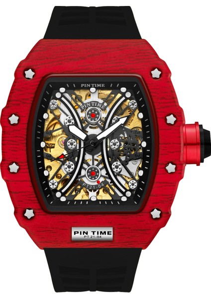 Stil 5 Pıntıme Mekanik Adam Saatler Klasik Rm Lüks Tasarım Otomatik Görünür Kol Saati 12 Renk Nedensel Erkek Izle Kauçuk Kayış Kemer (Yurt Dışından) fırsatları