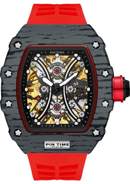 Stil 5 Pıntıme Mekanik Adam Saatler Klasik Rm Lüks Tasarım Otomatik Görünür Kol Saati 12 Renk Nedensel Erkek Izle Kauçuk Kayış Kemer (Yurt Dışından) indirimleri