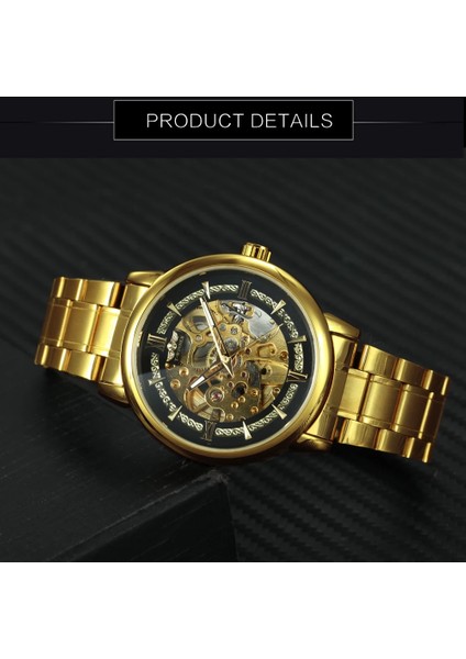 Sıyah-Sıyah Mekanik Bilek Saatler Erkekler Için Izle Kraliyet Kol Saati Lüks Marka Paslanmaz Çelik Kayış Glow Wınner Saat Saat Erkek (Yurt Dışından) fırsatları