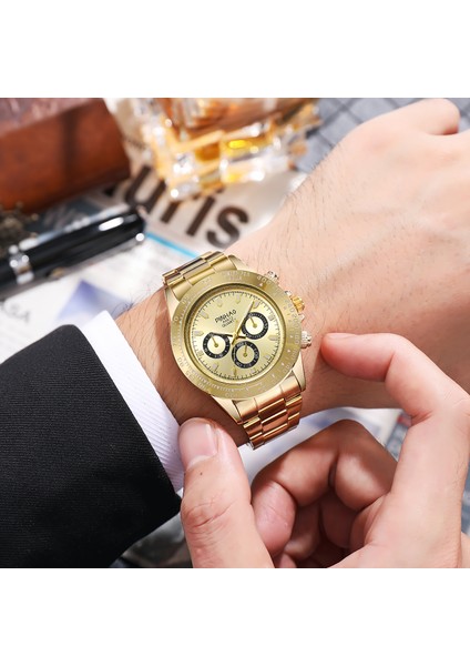 Şerit Yeni Moda Paslanmaz Çelik Erkek Saatler Kuvars Lüks Marka En Kaliteli Kol Saati Relogio Masculino Montre Homme Saat Saat (Yurt Dışından) fırsatları