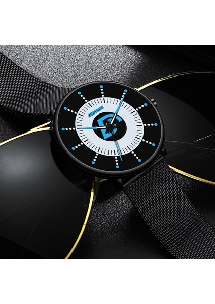 M Gümüş Siyah Minimalist Erkek Moda Siyah Klasik Saatler Lüks Erkekler Iş Rahat Kuvars Izle Örgü Kemer Aydınlık Saat Relogio Masculino (Yurt Dışından) indirimleri
