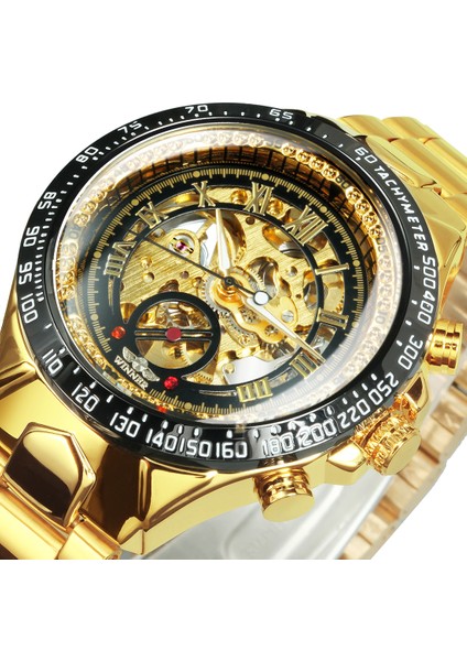 Bo Altın Beyaz Kazanan Mekanik Spor Tasarım Çerçeve Altın Izle Erkekler Otomatik Erkek Saatler Üst Marka Lüks Montre Homme Kol Saati (Yurt Dışından) fiyatları