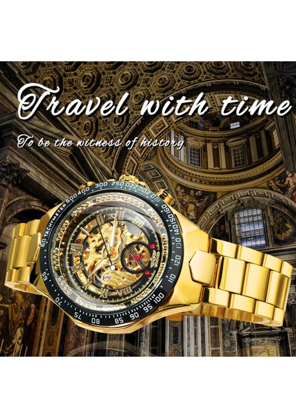 Bo Altın Beyaz Kazanan Mekanik Spor Tasarım Çerçeve Altın Izle Erkekler Otomatik Erkek Saatler Üst Marka Lüks Montre Homme Kol Saati (Yurt Dışından) modelleri