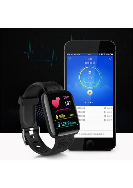 Mavi 116PLUS Dijital Akıllı Spor Izle Erkek Saatler LED Elektronik Kol Saati Kadın Bluetooth Erkek Spor Mesaj Nabız Vücut Uyku Çocuk (Yurt Dışından) modelleri