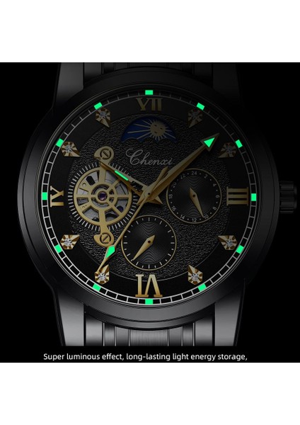 Altın Lüks Marka Chenxı Erkek Otomatik Saatler Su Geçirmez Mekanik Adam Saat Tam Çelik Spor Erkek Kol Saatleri Relogio Masculino (Yurt Dışından) modelleri