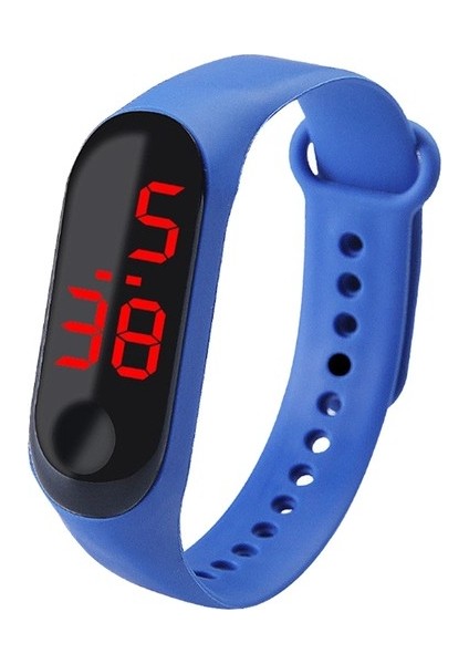 B LED Dijital Saat Erkek Kadın Rahat Moda Spor Kız Bilezik Erkek Saatler Elektronik Silikon Kol Saati Çocuklar Çocuklar Için (Yurt Dışından)