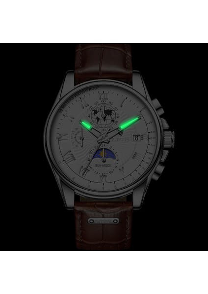 Altın Mavi Lıge Moda Saatler Erkekler Aydınlık Su Geçirmez Spor Izle Adam Kuvars Kol Saati Lüks Marka Saat Erkekler Chronograph Horloge Mannen (Yurt Dışından) fırsatları
