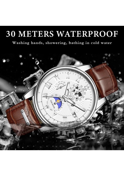 Altın Mavi Lıge Moda Saatler Erkekler Aydınlık Su Geçirmez Spor Izle Adam Kuvars Kol Saati Lüks Marka Saat Erkekler Chronograph Horloge Mannen (Yurt Dışından) indirimleri