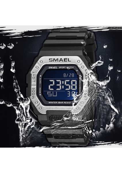 Siyah Relogio Smael Erkekler Çok Fonksiyonlu Dijital Spor Izle Geri Sayım Erkek Ordu Askeri Saat LED Kol Saatleri Moda Erkek Relógios (Yurt Dışından) fırsatları