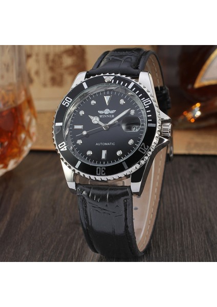 Mavi Kırmızı Siyah T-Kazanan Dairesel Dişli Mekanik Saat Takvimi Çelik Kayış Mekanik Saati Çok Renkli Erkek Saatini Gösterir (Yurt Dışından) modelleri