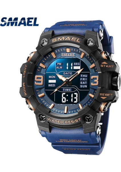Kırmızı Yeşil Smael 8049 En Lüks Saatler Erkekler Çift Ekran Izle 50 M Su Geçirmez Spor Kol Saati Erkek Askeri Saat Erkek Relogio Masculino (Yurt Dışından) fiyatları