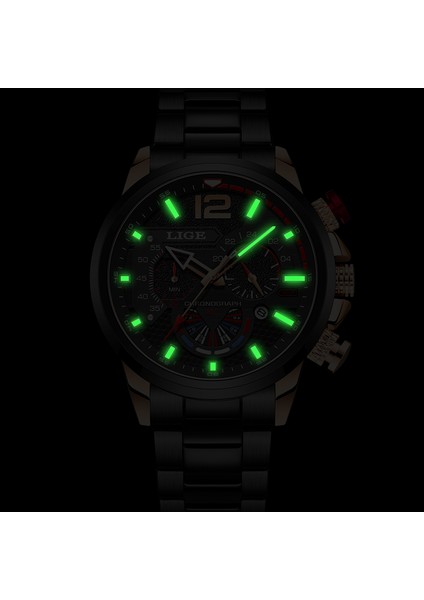 Gümüş Siyah L Lıge Gündelik Iş Kronograf Su Geçirmez Paslanmaz Çelik Izle Erkekler Yeni Lüks Moda Erkekler Kuvars Saatler Horloges Mannen + Kutu (Yurt Dışından) fırsatları