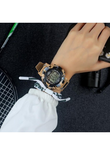 04 Kırmızı Spor Saat Çok Fonksiyonlu Renkli Su Geçirmez Aydınlık LED Kol Saati Analog Dijital Askeri Otomatik Saat (Yurt Dışından) fırsatları