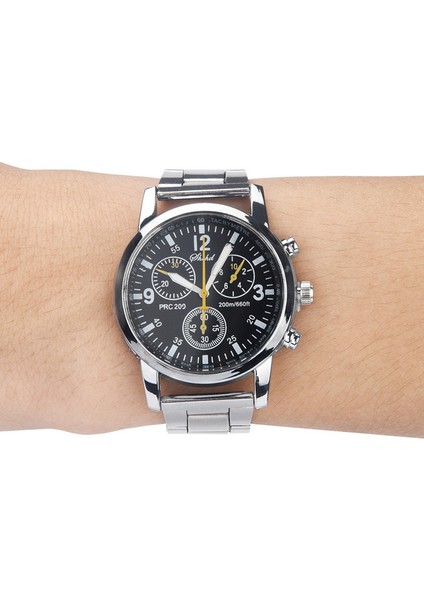 Siyah Erkek Saatler 2022 Üst Marka Moda Nötr Kuvars Analog Kol Saati Çelik Bant Izle ساعات رجالية Спортивные Часы Montre Homme (Yurt Dışından)