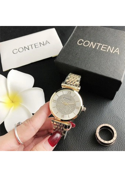 Gümüş 2022 Kadın Saatler Lüks Rhinestone Altın Gümüş Kadın Kol Saati Elbise Izle Bilezik Izle Bayanlar Kuvars Saat Reloj Mujer (Yurt Dışından) indirimleri