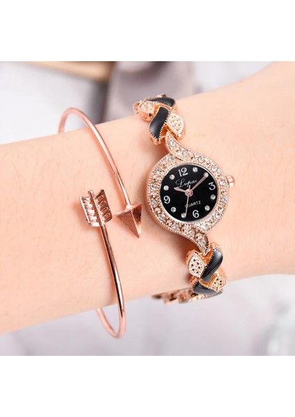 Gül Altın Beyaz Yeni Marka Lvpai Bilezik Saatler Kadınlar Lüks Kristal Elbise Kol Saatleri Saat Kadın Moda Rahat Kuvars Izle Reloj Mujer (Yurt Dışından) fiyatları