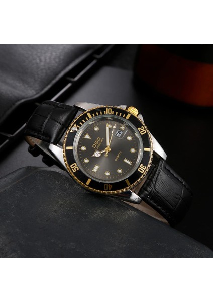 Stil 9 Erkek Saatler 2023 Lüks Marka Casual Kuvars Izle Erkekler Paslanmaz Çelik Tarih Takvim Saatler Relogio Masculino Erkek Yeşil Saat (Yurt Dışından)