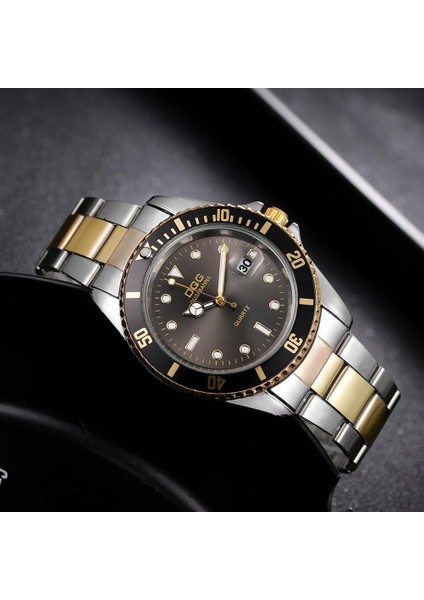 Stil 9 Erkek Saatler 2023 Lüks Marka Casual Kuvars Izle Erkekler Paslanmaz Çelik Tarih Takvim Saatler Relogio Masculino Erkek Yeşil Saat (Yurt Dışından)