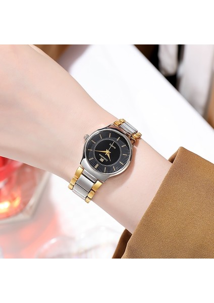 Altın Beyaz Yeni 2021 Lüks Часы Quartz Saat Paslanmaz Çelik Gündelik Bilezik Izle Kadın Moda Wriwatch Relojes Para Mujer Marca De Lujo (Yurt Dışından) fırsatları