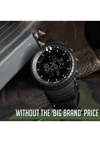Siyah 1 Sanda Marka Erkekler Kronograf Spor Izle Moda Adam LED Dijital Su Geçirmez Saat Askeri Bilek Saatleri Relogio Masculino (Yurt Dışından)