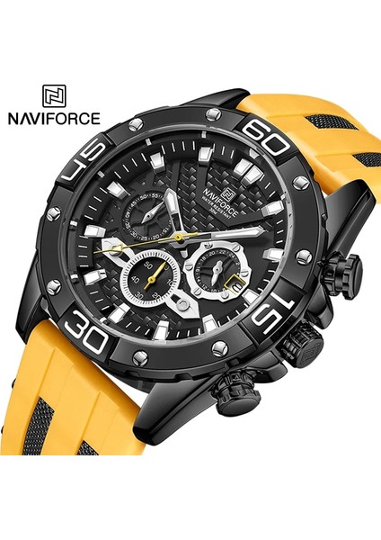 Rgbebe Kutusu Navıforce Lüks Erkekler Için Saatler Moda Silikon Kayış Askeri Su Geçirmez Spor Kronograf Kuvars Kol Saati Tarih ile (Yurt Dışından) modelleri