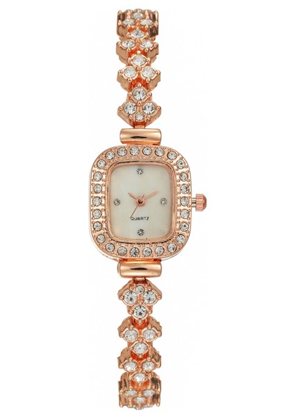 Gül Altın Quartz Saat 2022 Yeni Moda Lüks Tam Elmas Bayanlar Bilezik Izle Bayanlar Bayanlar Saat Relogio Feminino (Yurt Dışından)