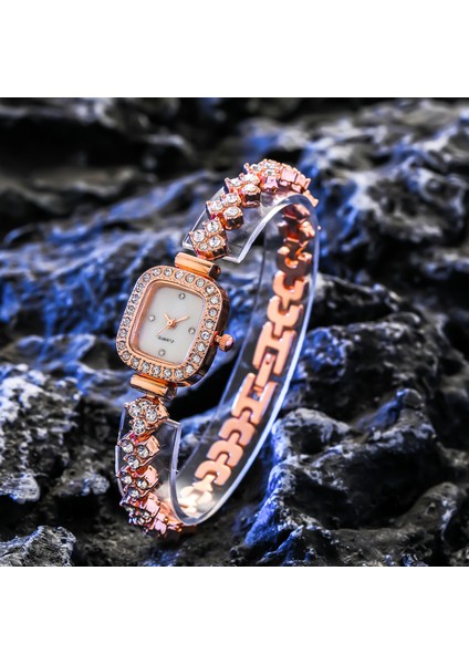 Gül Altın Quartz Saat 2022 Yeni Moda Lüks Tam Elmas Bayanlar Bilezik Izle Bayanlar Bayanlar Saat Relogio Feminino (Yurt Dışından) modelleri