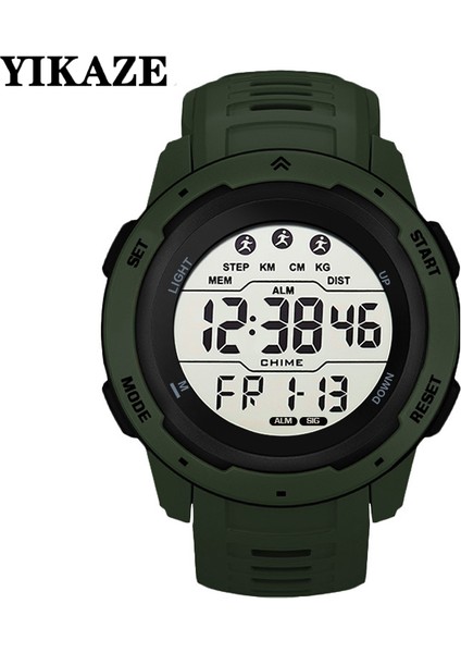 Kırmızı Reloj Hombre Açık Dijital Saatler Spor LED Erkekler Büyük Kadran Yuvarlak Izle Aydınlık Rahat Saat Çok Fonksiyonlu Bilek Kronometre 2022 (Yurt Dışından)