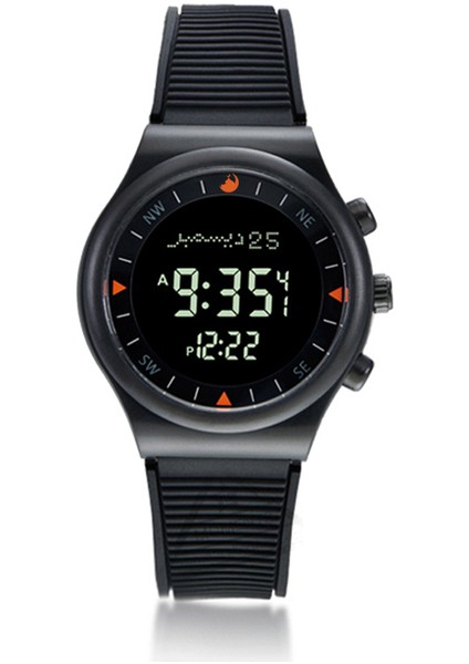 Black Blacks.(Bb) Ezan Vakti ve Müslümanlar Için Kıble Pusulalı Islami Saat (Yurt Dışından)