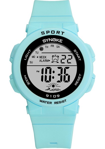 9109 Yeşil Kadın Dijital Saat Ince Su Geçirmez Spor Saatler Kadın Kol Saati LED Alarm Kadın Saat Basit Kadın Bilezik Saatler (Yurt Dışından)