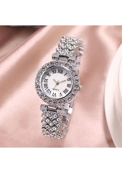 Gül Altın Kadın Elmas Izle Yuvarlak Arama Bilezik Saatler Set Bayanlar Çelik Kemer Bandı Kuvars Kol Saati Kadın Saat Zegarek Damski Izle (Yurt Dışından) fırsatları