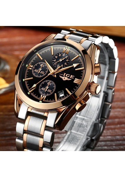 Çelik E Lıge Erkekler Izle Iş Izle Erkekler Için Moda Lüks Aydınlık Altın Kuvars Saatı Su Geçirmez Tarih Beyler Relogio Masculino (Yurt Dışından) fırsatları