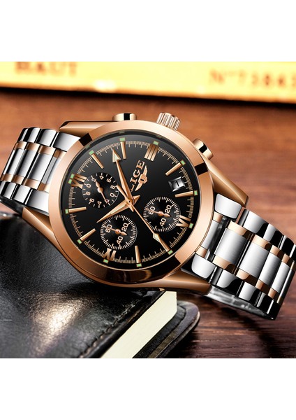Çelik E Lıge Erkekler Izle Iş Izle Erkekler Için Moda Lüks Aydınlık Altın Kuvars Saatı Su Geçirmez Tarih Beyler Relogio Masculino (Yurt Dışından) indirimleri