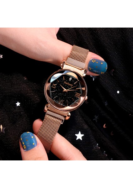 Mor 2022 Bayanlar Kol Saati Yıldızlı Gökyüzü Manyetik Kadın Izle Lüks Gül Altın Bilezik Kadınlar Için Saatler Relogio Feminino Reloj Mujer (Yurt Dışından) indirimleri